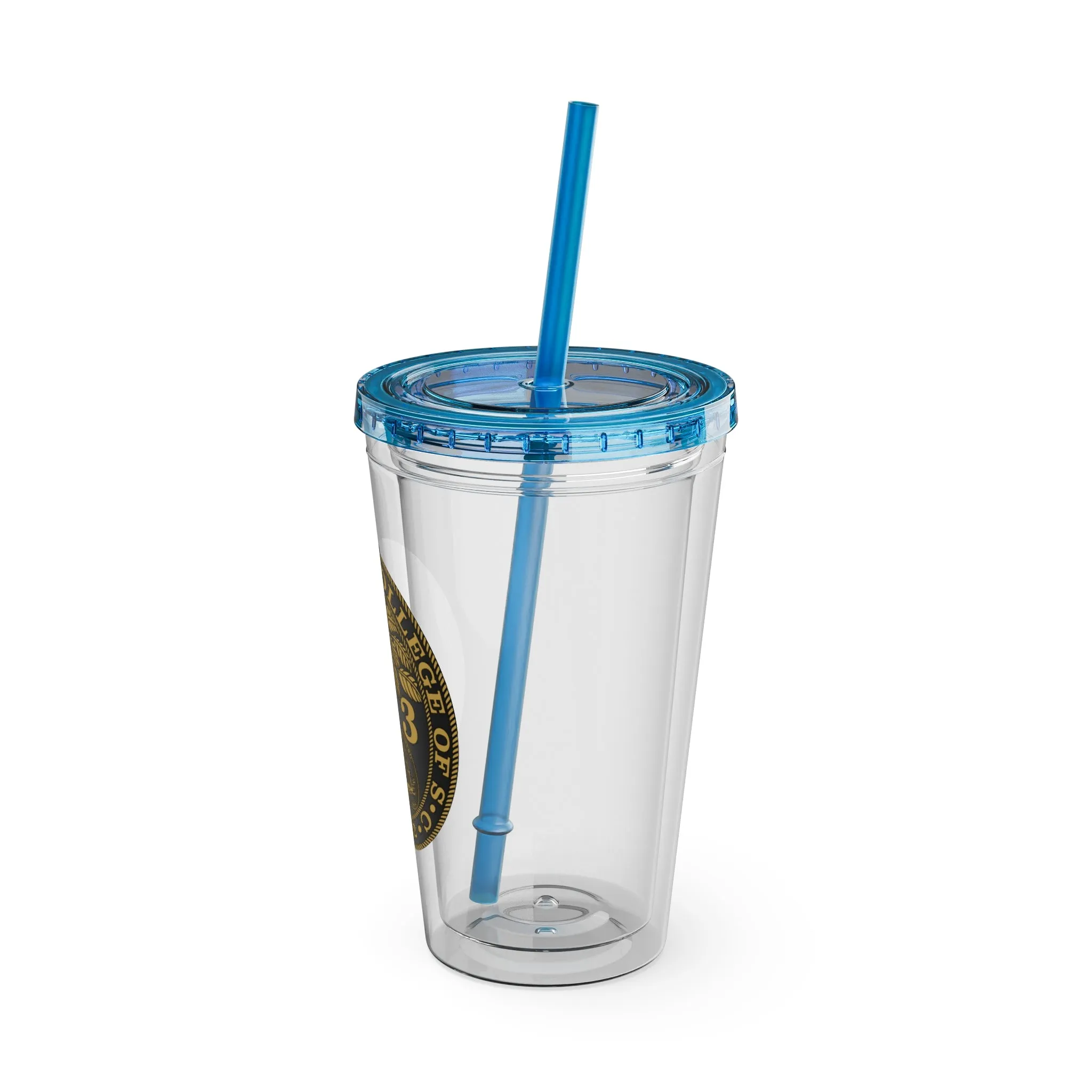 The Citadel, Ring Bezel, (Customized with your year), Sunsplash Tumbler with Straw, 16oz