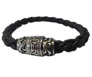 Thick Braid Leather Bracelet