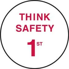 THINK SAFETY 1st Hard Hat Labels