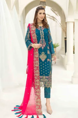 Traditional Embroidered Shirt and Capri Pakistani Wedding Dress