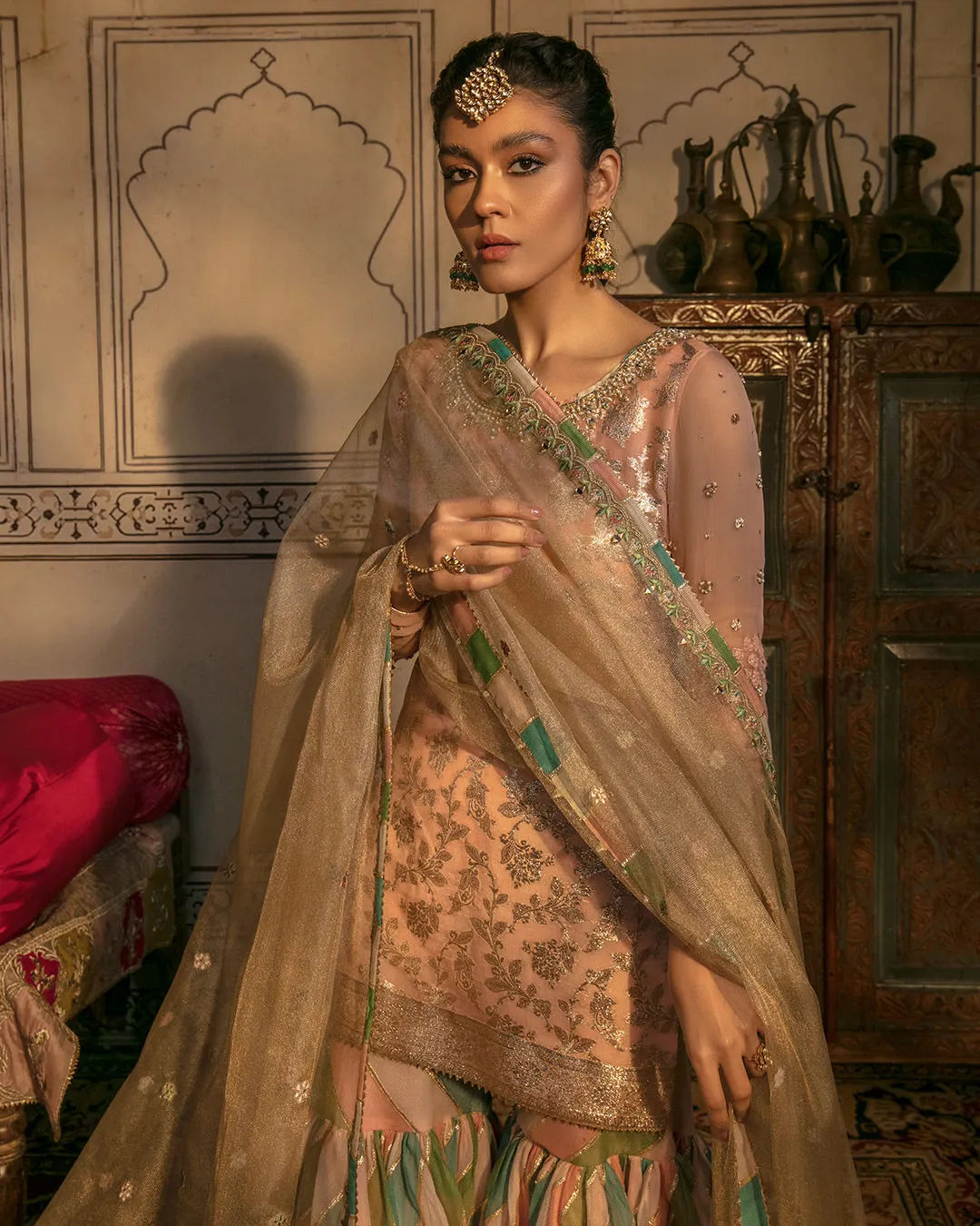 Traditional Pakistani Wedding Gharara Dress #PS892