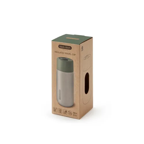Travel cup Stainless Black Blum Oliv