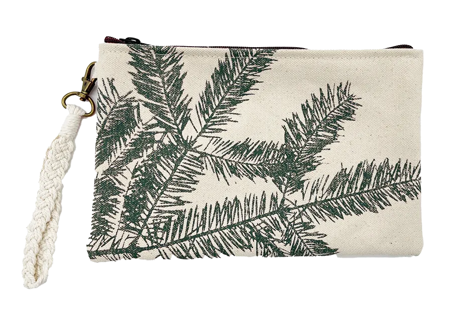 Tree Farm Spruce Zipper Pouch Wristlet