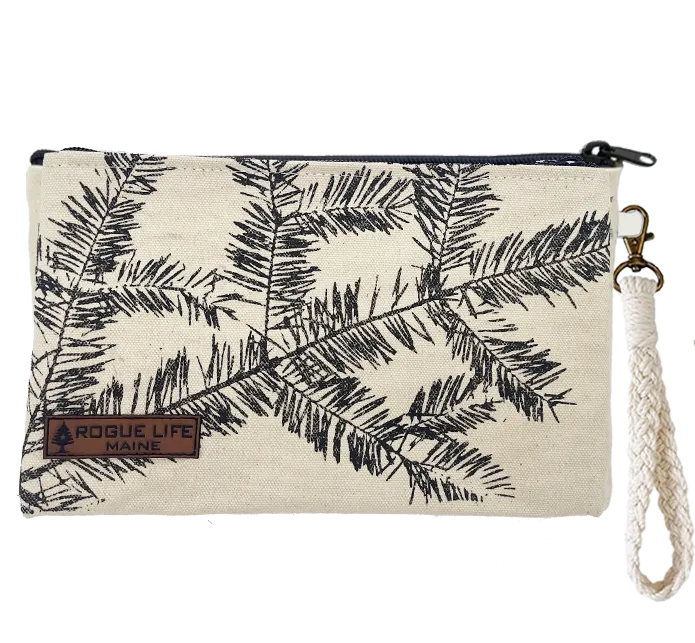 Tree Farm Spruce Zipper Pouch Wristlet