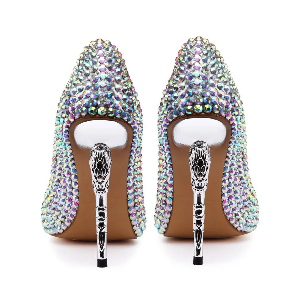 Tucomosi Sea Horse Heel Sequin Wedding Shoes