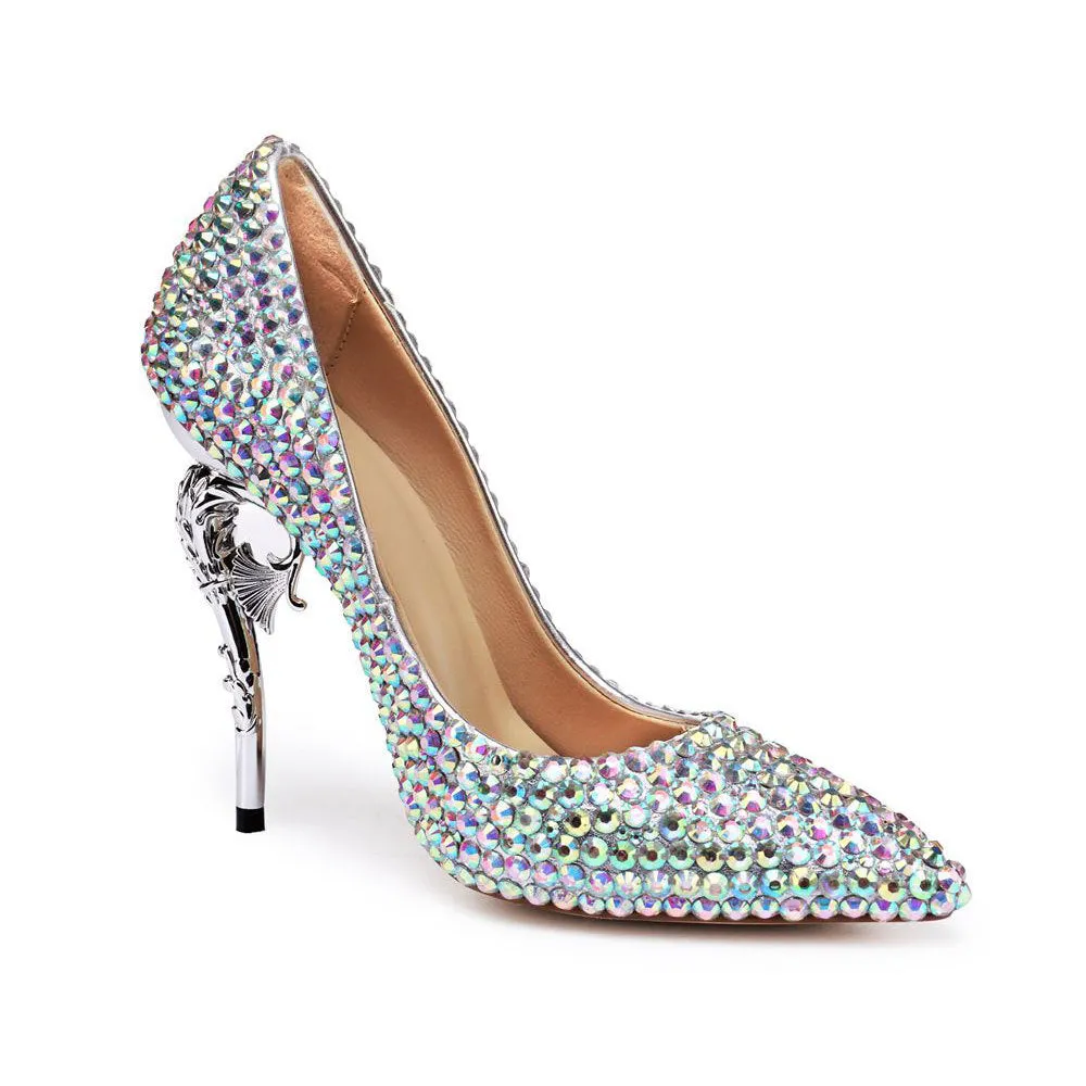 Tucomosi Sea Horse Heel Sequin Wedding Shoes