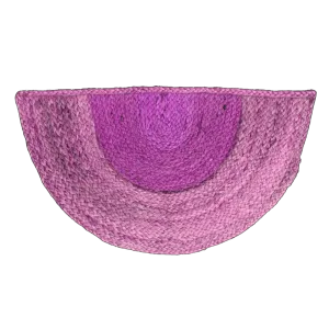 Two-Toned Half Moon Accent Jute Rug - Purple