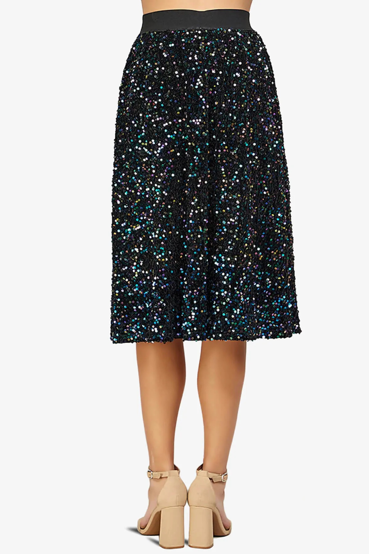 Ulyana Sequin A-Line Midi Skirt