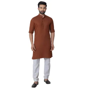 Understated  Charm Almond Plain Kurta