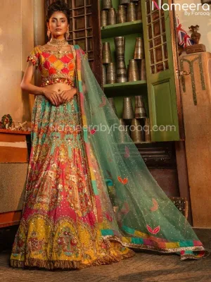 Unique Multi Color Bridal Lehenga Designer Dress #BN816
