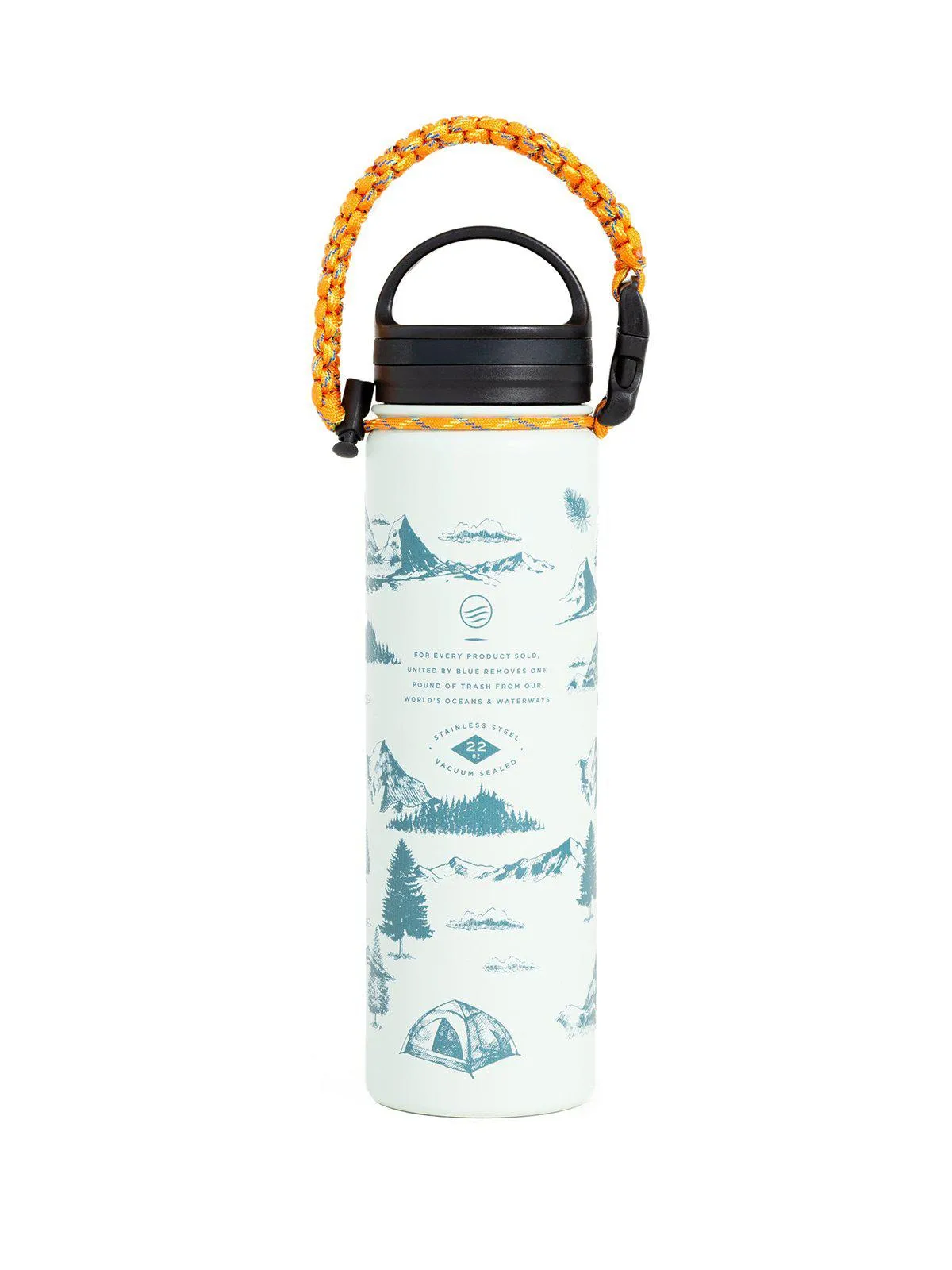 United by Blue 22oz Mountain Vista 22oz Insulated Steel Water Bottle White