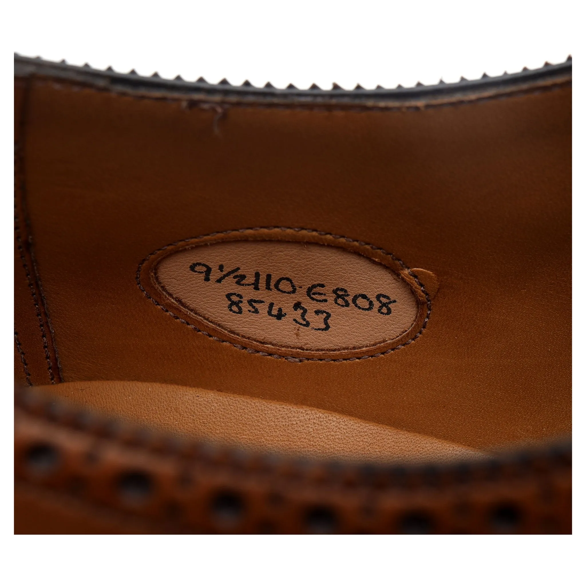 'Walcot' Tan Brown Leather Oxford UK 9.5 E
