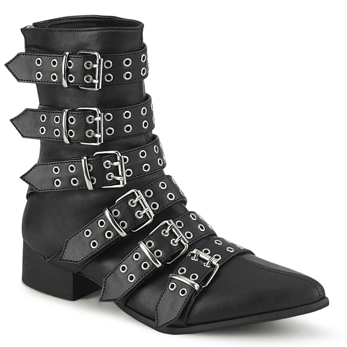 WARLOCK-70  Black Vegan Leather