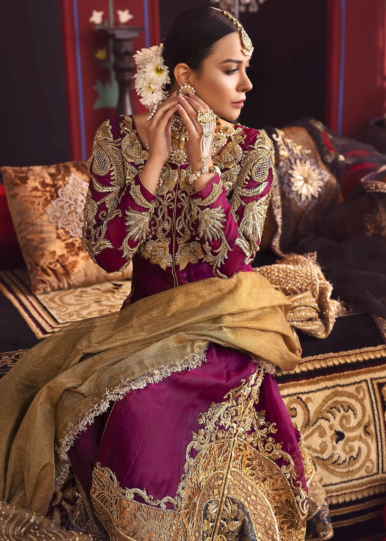 Wedding Party Frock With Embroidery #N0022
