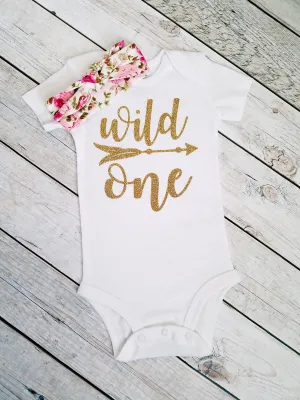Wild ONE Bodysuit Girl Birthday Outfit Girls 1st Birthday Outfit