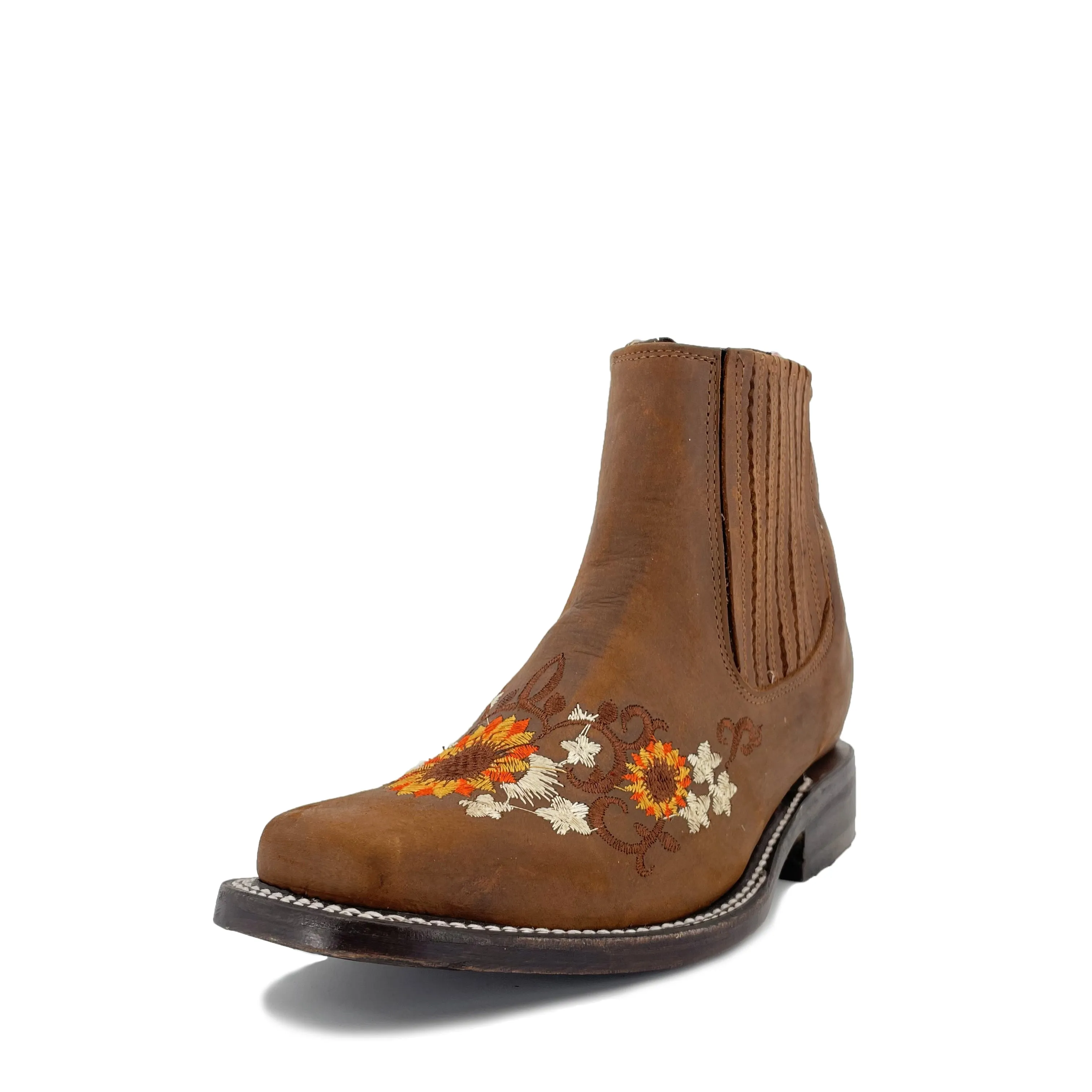 Women Rodeo Botin - Flowers Tan