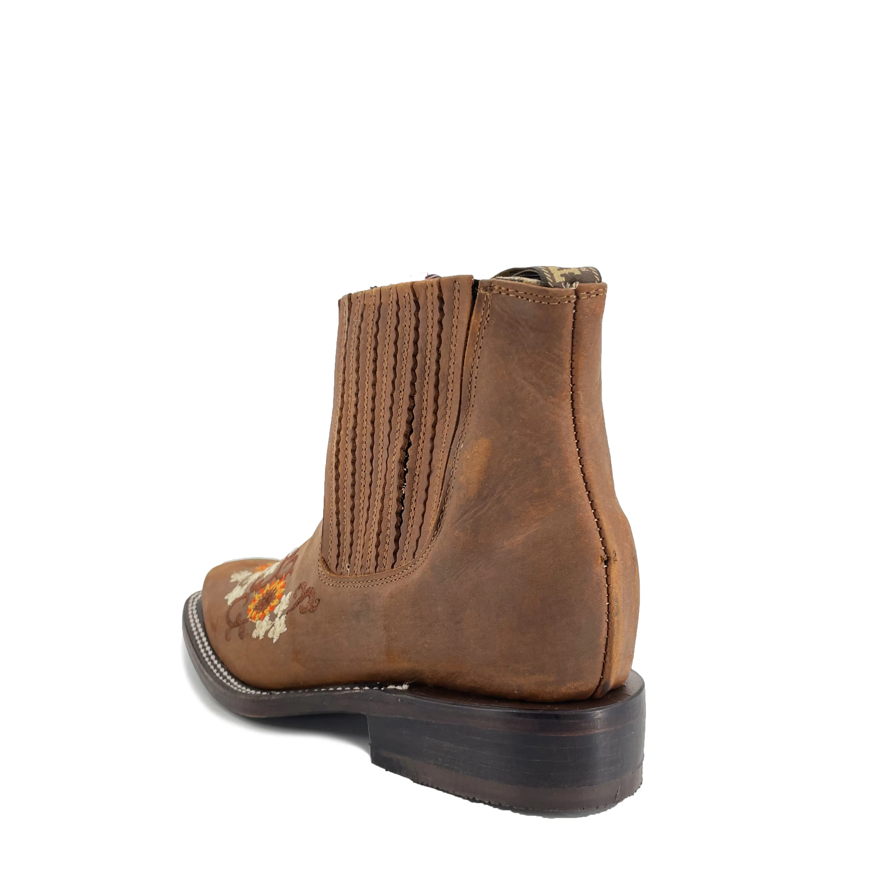 Women Rodeo Botin - Flowers Tan