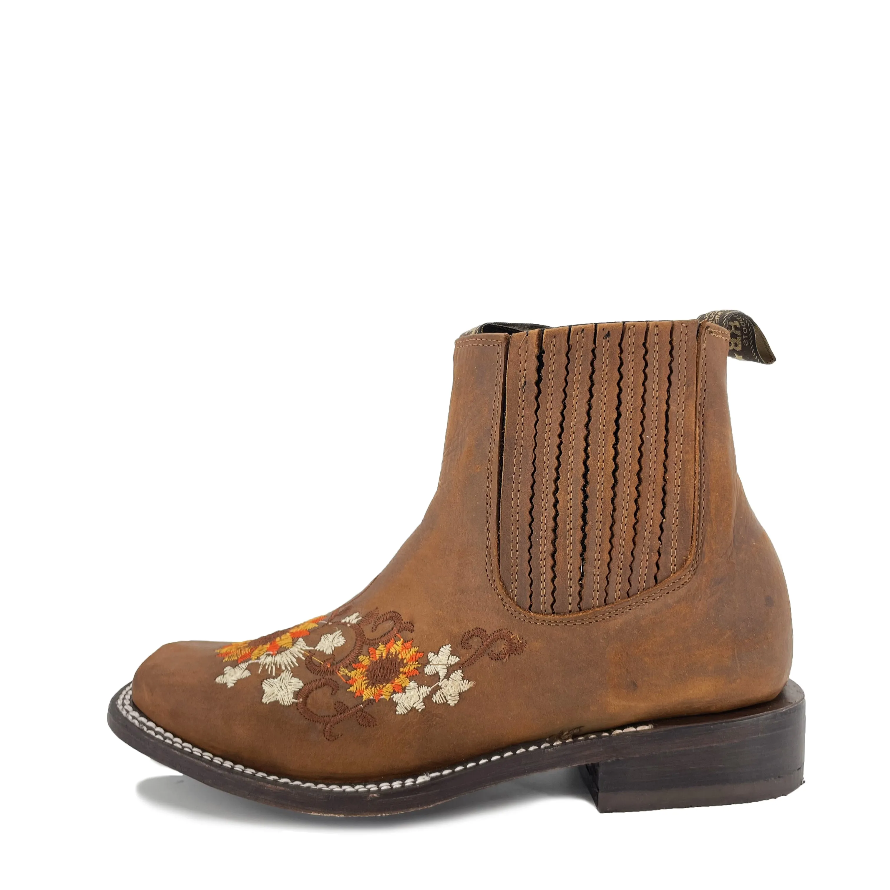 Women Rodeo Botin - Flowers Tan