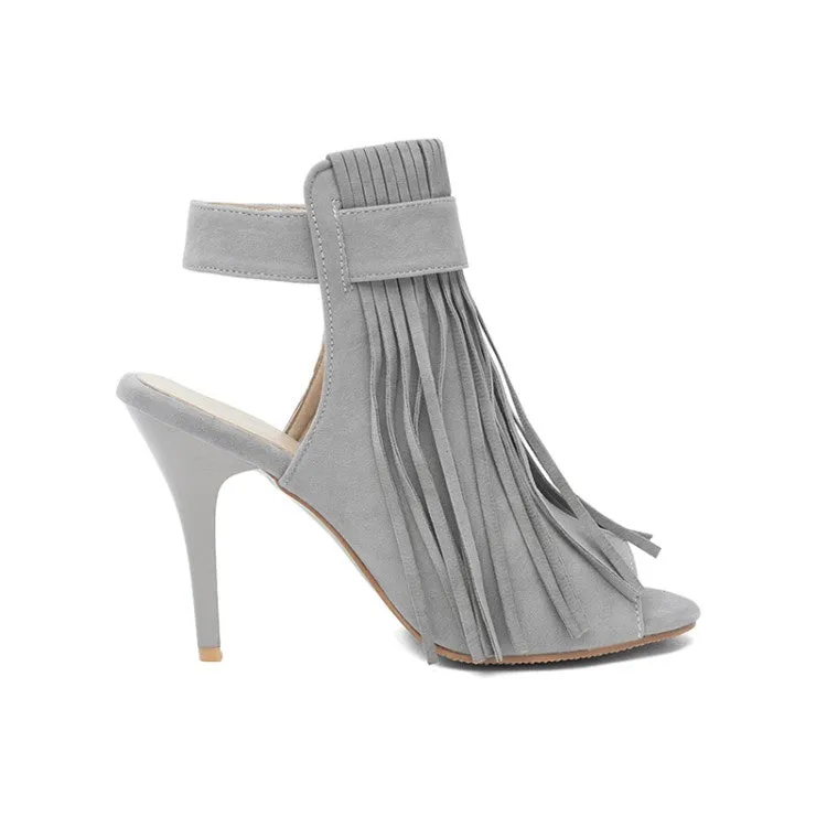 Women's Tassel High Heel Stiletto Sandals
