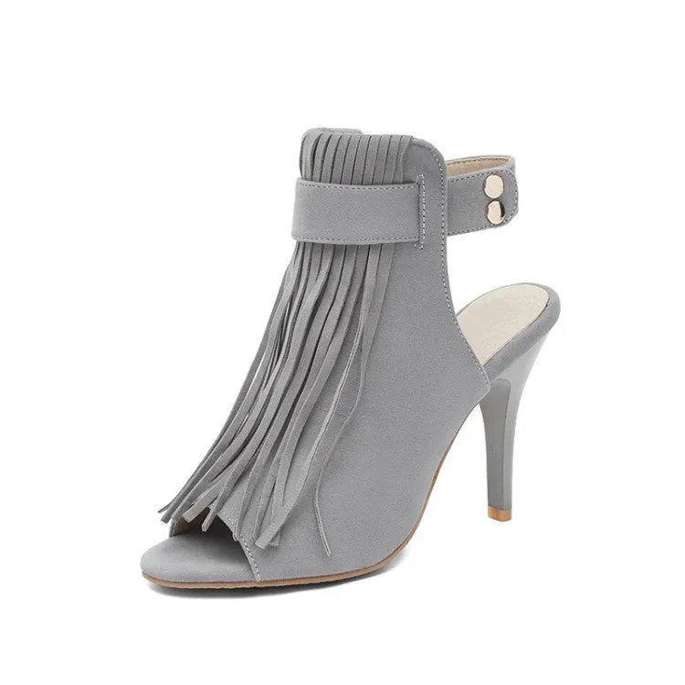 Women's Tassel High Heel Stiletto Sandals