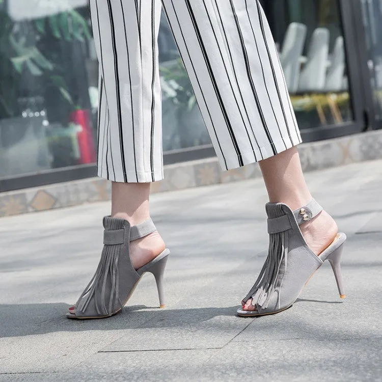 Women's Tassel High Heel Stiletto Sandals