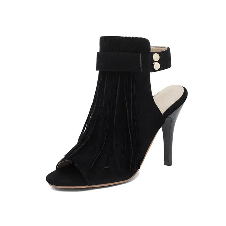 Women's Tassel High Heel Stiletto Sandals
