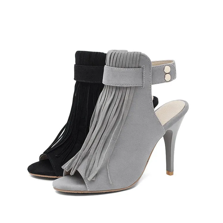 Women's Tassel High Heel Stiletto Sandals