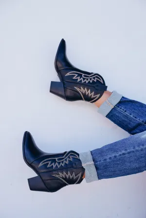 Wyatt Western Booties - Black