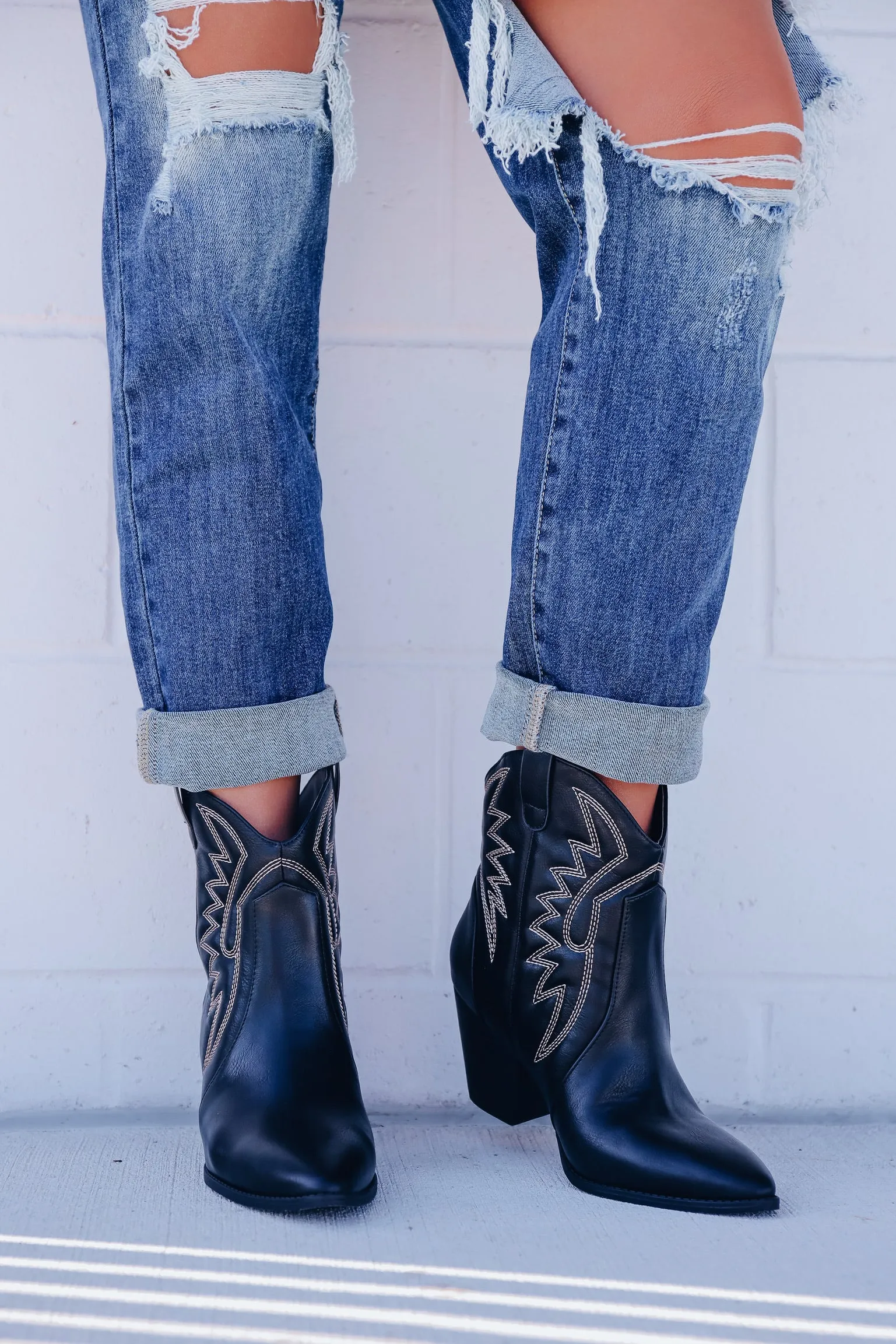 Wyatt Western Booties - Black