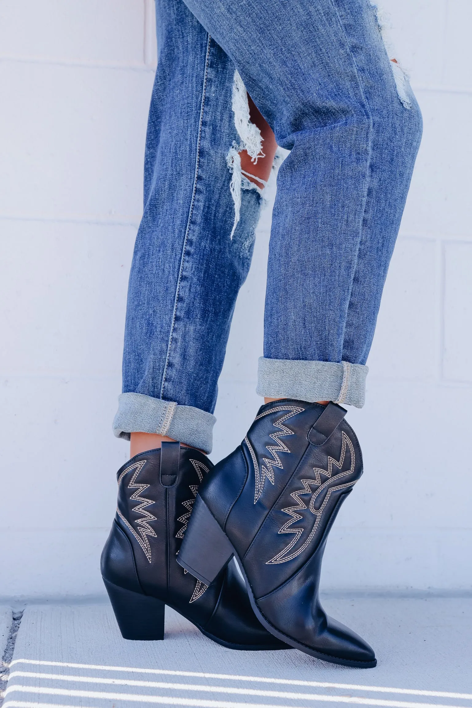 Wyatt Western Booties - Black