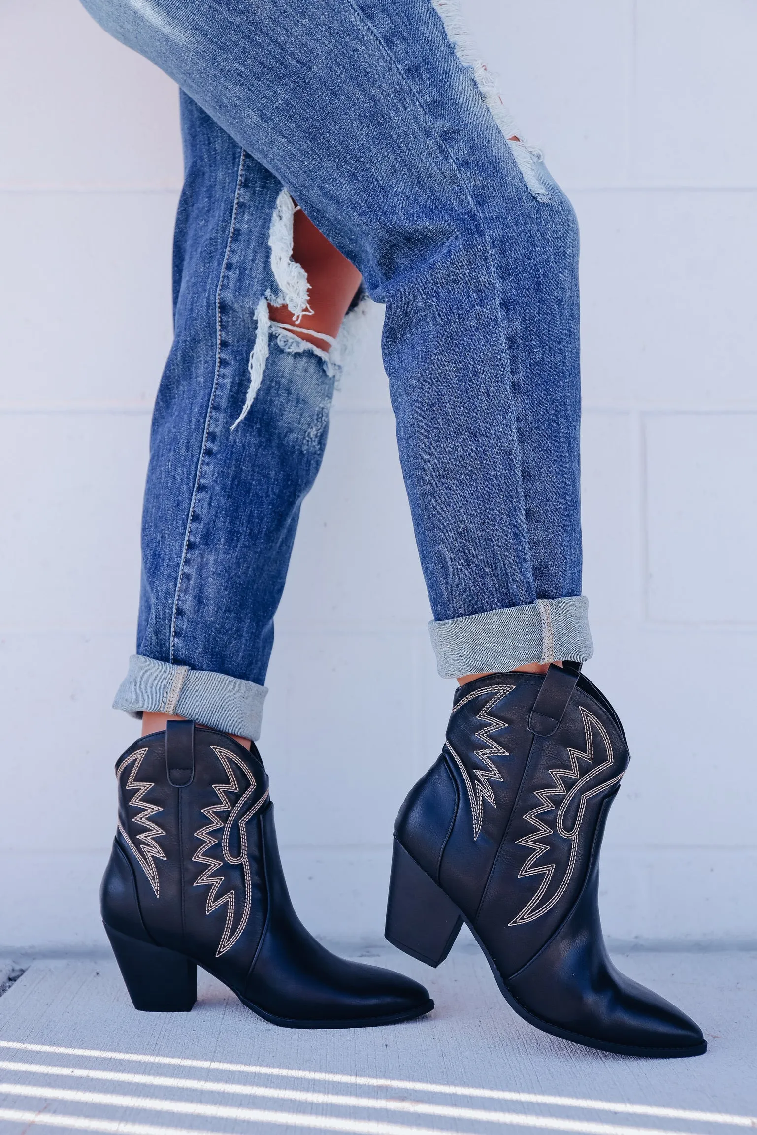 Wyatt Western Booties - Black