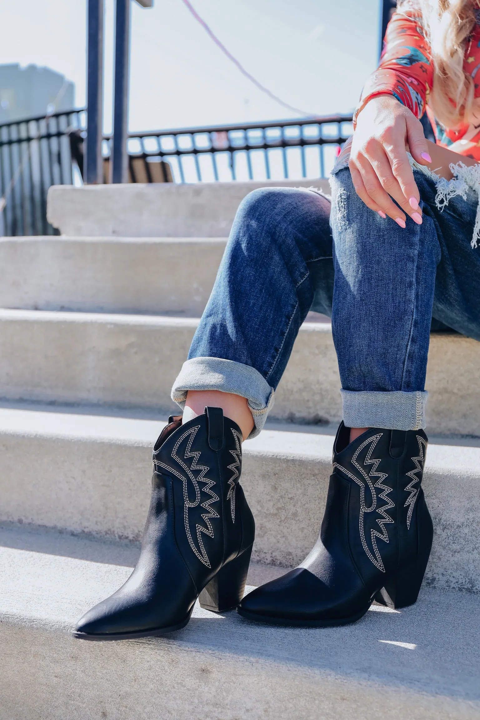 Wyatt Western Booties - Black