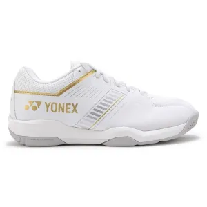 Yonex Power Cushion Strider Flow Wide Badminton Shoe | White/Gold