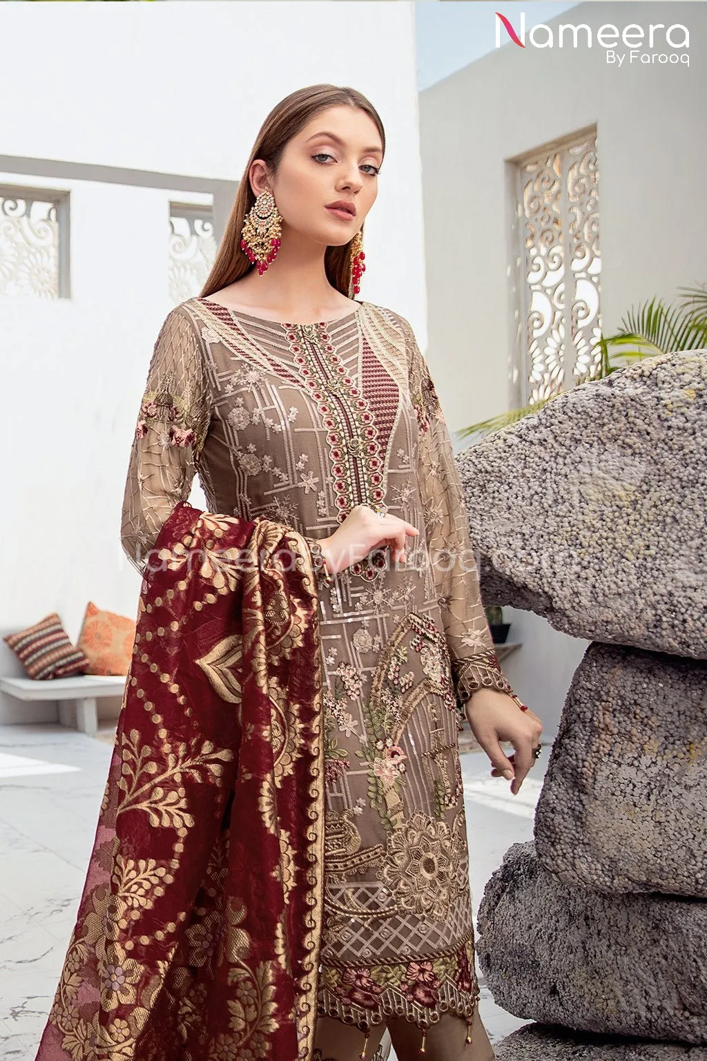 Zara Shahjahan Party Wear Salwar Kameez Online #PF104