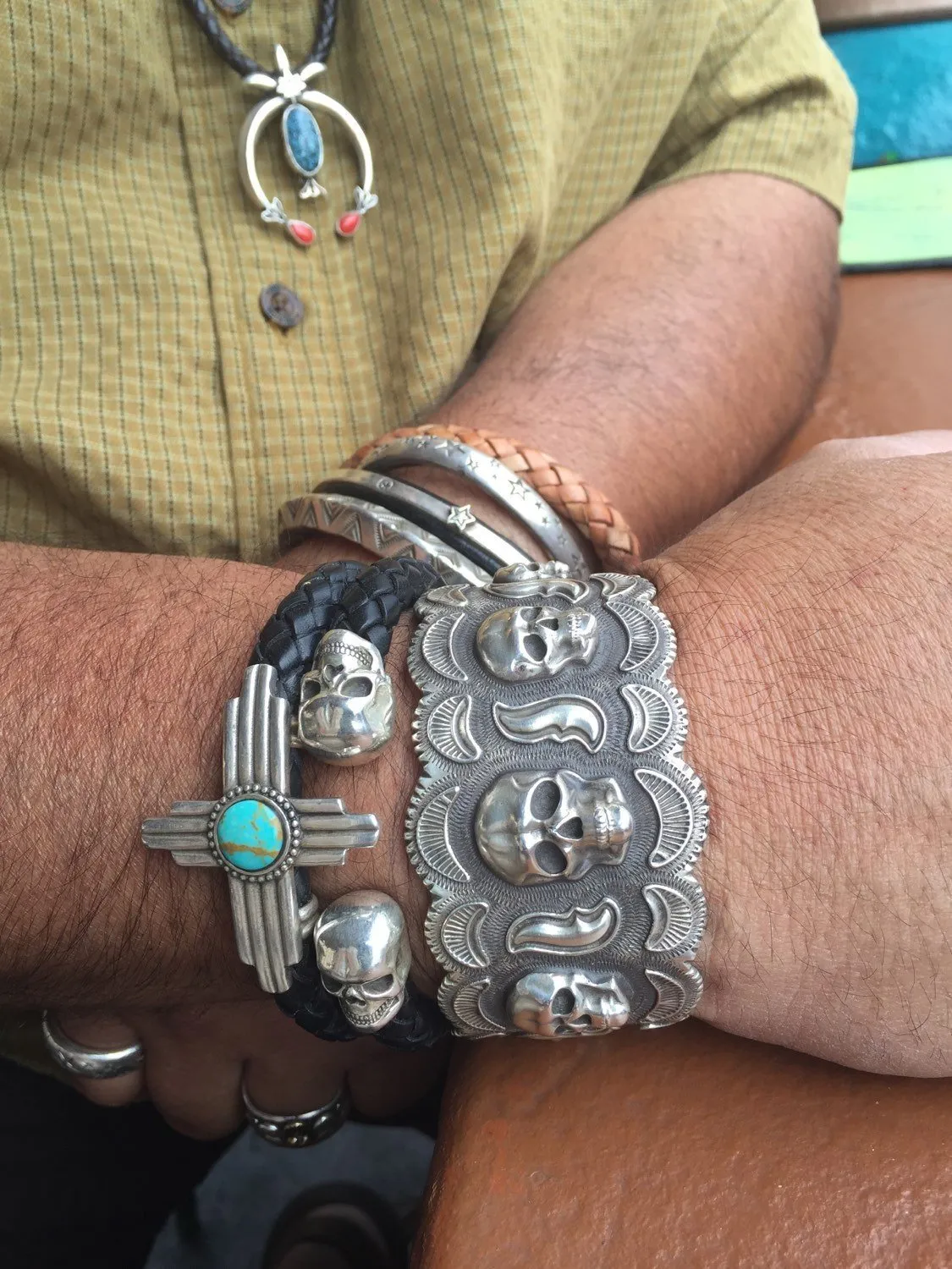 Zia Braided Leather Cuff