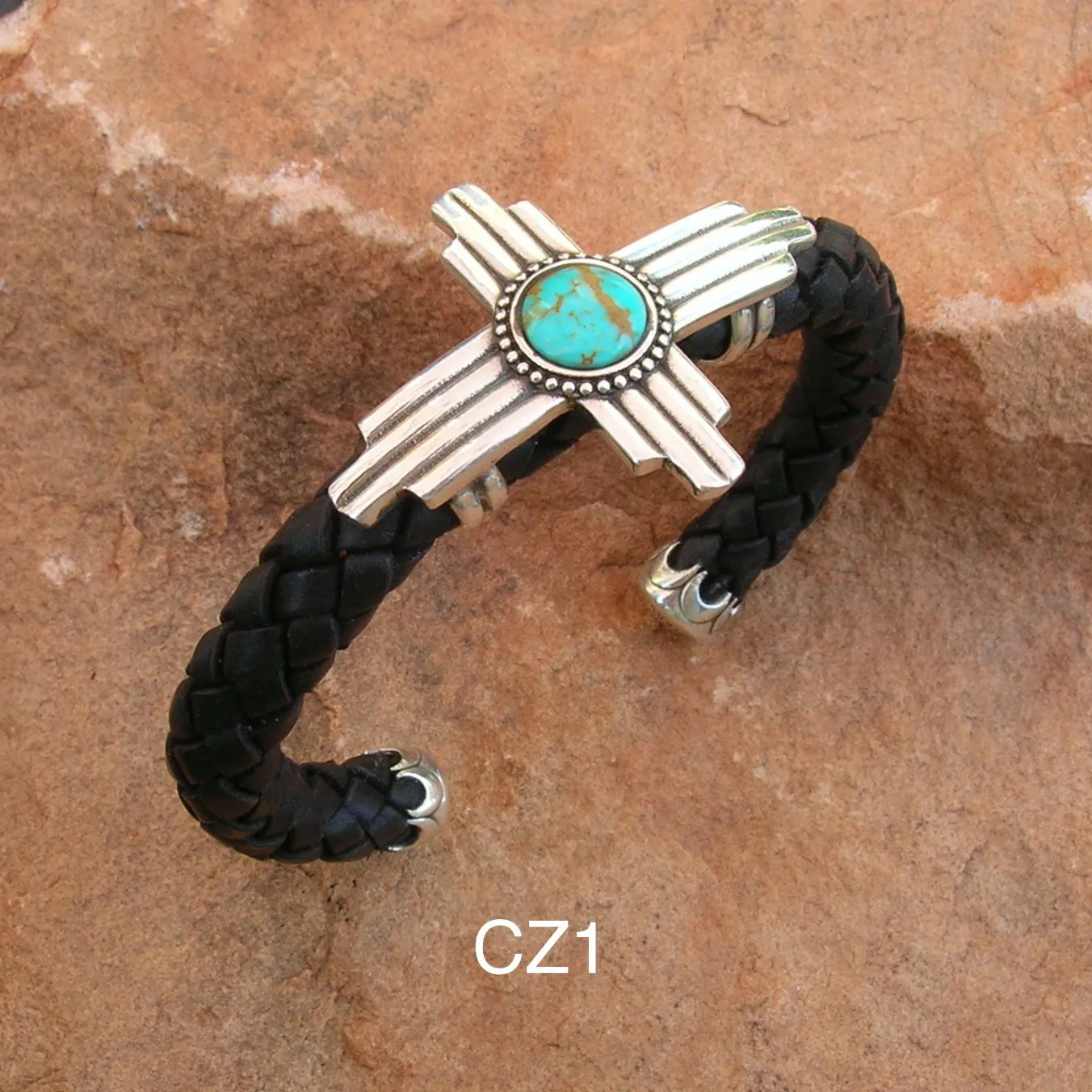 Zia Braided Leather Cuff