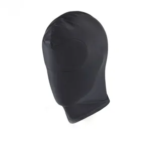 Zwarte BDSM Hood Van Spandex Geheel Gesloten (adembaar)